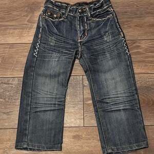 City Ink Toddler Jeans Size 3T Embroidered Denim